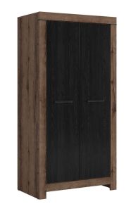 Riidekapp Balin S365-SZF 2D, 98x55xK195 cm, kloostri tamm + must