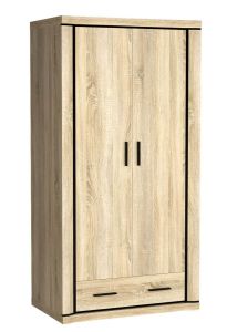 Riidekapp Dallas D-20, 97x58xK192 cm, sonoma tamm