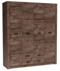 Riidekapp Indianapolis I-18, 178x58xK214 cm, tume saar