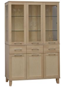 Vitriinkapp Elina 3343-1, 121x41xK186 cm topelt valgendatud