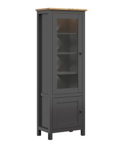 Vitriinkapp Hesen S515-REG1W1D, 71x44xK203 cm, grafiit + käsitöö tamm