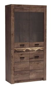 Vitriinkapp Indianapolis I-3, 96x42xK192 cm, tume saar