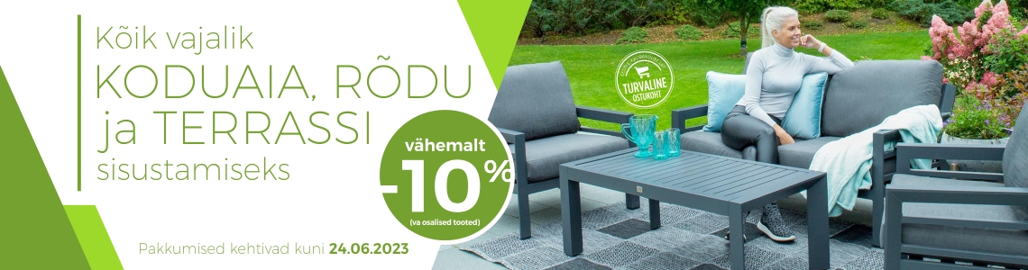 Aiamööbel vähemalt -10%
