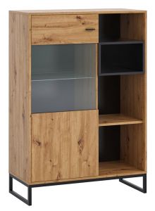 Vitriinkapp Olier Wit 90, Artisan tamm /must
