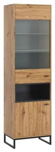 Vitriinkapp Olier Wit 60, Artisan tamm /must 