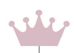 Seinalamp Crown, roosa