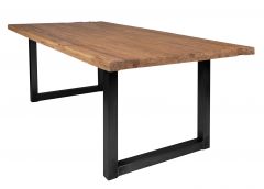 Söögilaud Tisch, 100x180 cm, tiikpuu, antiikmust