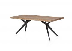 Söögilaud 180x90 cm, akaatsia/antiikmust