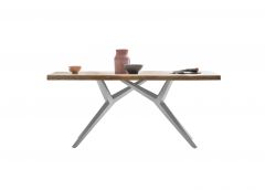 Söögilaud 180x90 cm, mango/antiikhõbe