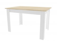 Söögilaud 80x120 cm, sonoma tamm/valge