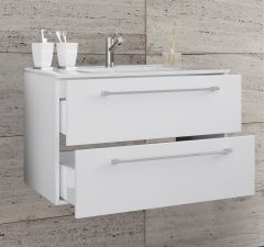 Vannitoakomplekt Badinos 2 Sahtlit 80Cm, valge