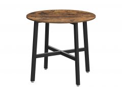 Söögilaud Ø80 cm, pruun/must
