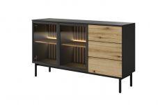 Kummut Lang C, must/tamm + LED valgustus