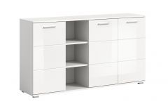 Kummut Prego, 150x83x37,Valge kõrgläige
