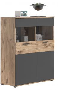 Vitriinkapp Mason, 110x122x37,Nox oak/Basalthall