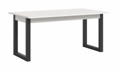 Pikendatav söögilaud Seattle, 160x76x90,Valge/Hall