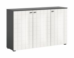 Kummut Monte, 138x86x37,Valge kõrgläige