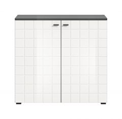 Kummut Monte, 92x86x37,Valge kõrgläige
