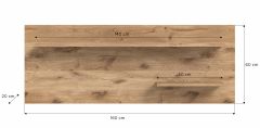 Seinariiul Woody, 160x60x20,Nox oak