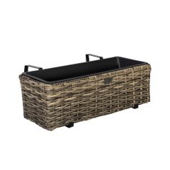 Rõdu lillekast WICKER 60x19xH18cm, beež