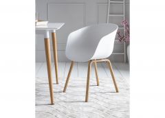 Söögitoolide komplekt, 2 tk, valge