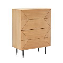Kummut NATE 75x40xH102cm, tamm