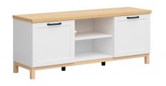 TV-Alus Haga S369-RTV2D-BIM/BIC, 151x44xK60 cm, valge Kanada / Poola tamm