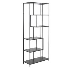 Riiul SEAFORD 77x35xH185cm, must