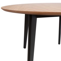 Söögilaud ROXBY D105xH76cm, tamm/must