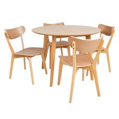Söögilauakomplekt ROXBY ümar laud, 4 too