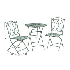 Komplekt MINT laud ja 2 tooli (40053)