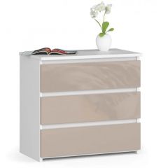 Kummut CL 3 3SZ, 60x35xK57 cm, cappuccino läikega