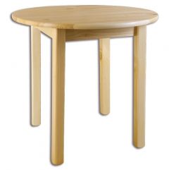 Ümmargune söögilaud ST105, mänd, naturaalne
