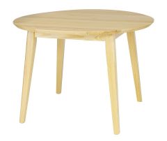 Ümmargune söögilaud ST105, mänd, naturaalne