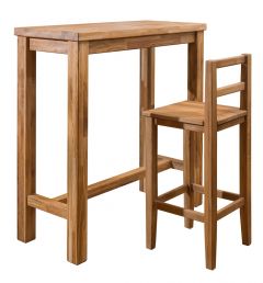 Baarilaud Provence 01 tooliga, 107x45xK104 cm, tamm, naturaalne õli