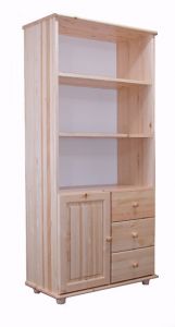 Riiul Birgit 3, 105x35xH178 cm, mänd, naturaalne