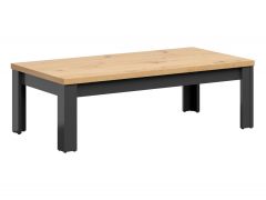 Diivanilaud Hesen S515-LAW 4-13, 130x65xK40 cm, grafiit + käsitöö tamm