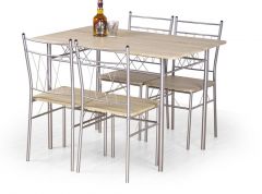 Söögilauakomplekt Faust, 110x70xK75 cm+ 4 tooli, metallist