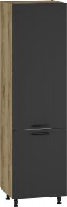 Köögi integreeritava külmiku kapp, Vento DL-60-214, 60x56xK214 cm, craft tamm + antratsiit