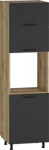 Köögi integreeritud ahjukapp, Vento DP-60-214, 60x56xK214 cm, craft tamm + antratsiit