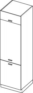 Köögi külmikukapp Elin ZL 6-2137, 60x58xK213,7 cm