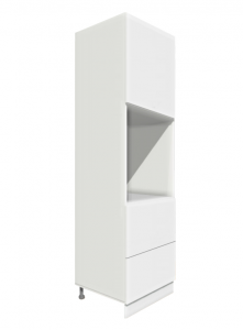Köögi kõrge ahjukapp D14RU-2M-356, 60x56,5xK207 cm, valge