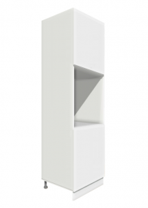 Köögi kõrge ahjukapp D14RU-2D, 60x56,5xK207 cm, valge
