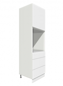 Köögi kõrge ahjukapp D14RU-3M, 60x56,5xK207 cm, valge