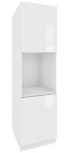 Köögi kõrge ahjukapp Campari SPP 6-2137, 60x58xK213,7 cm, valge läikega