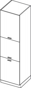 Köögi kõrge põrandakapp Elin SPD 6-2137, 60x58xK213,7 cm