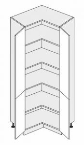 Köögi põranda nurgakapp Optimum D24N 207, 90x90xK207 cm