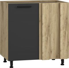 Köögi põranda nurgakapp, Vento DN-100-82, 100x52xK82 cm, craft tamm + antratsiit