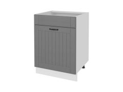 Köögi põranda valamukapp sahtliga Lora DZS 5 STM, 50x54xK82 cm, hall