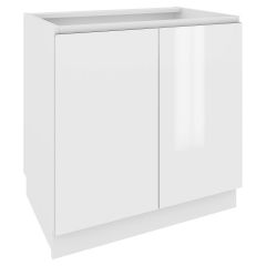 Köögi põrandakapp Campari D 8, 80x54xK82 cm, valge läikega